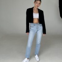 MINI WEŁNIANA CZARNA MARYNARKA no3