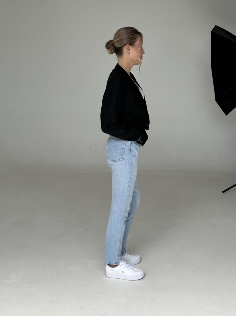 MINI WEŁNIANA CZARNA MARYNARKA no3