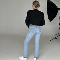 MINI WEŁNIANA CZARNA MARYNARKA no3