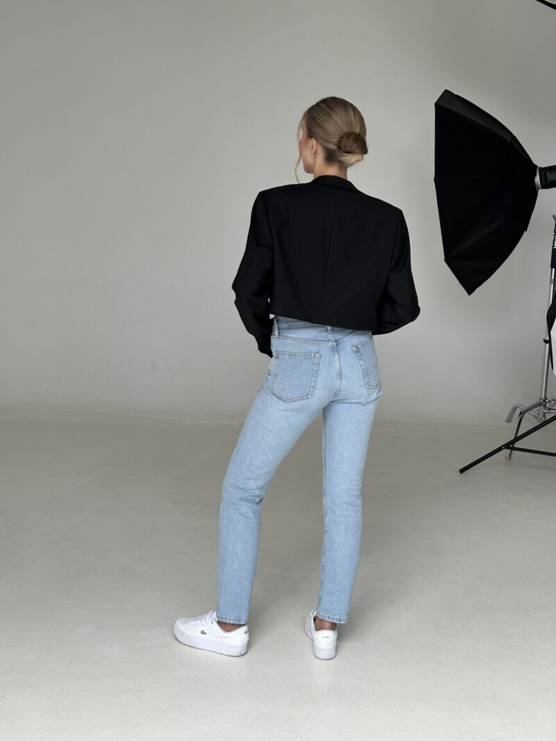 MINI WEŁNIANA CZARNA MARYNARKA no3