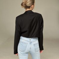 MINI WEŁNIANA CZARNA MARYNARKA no3