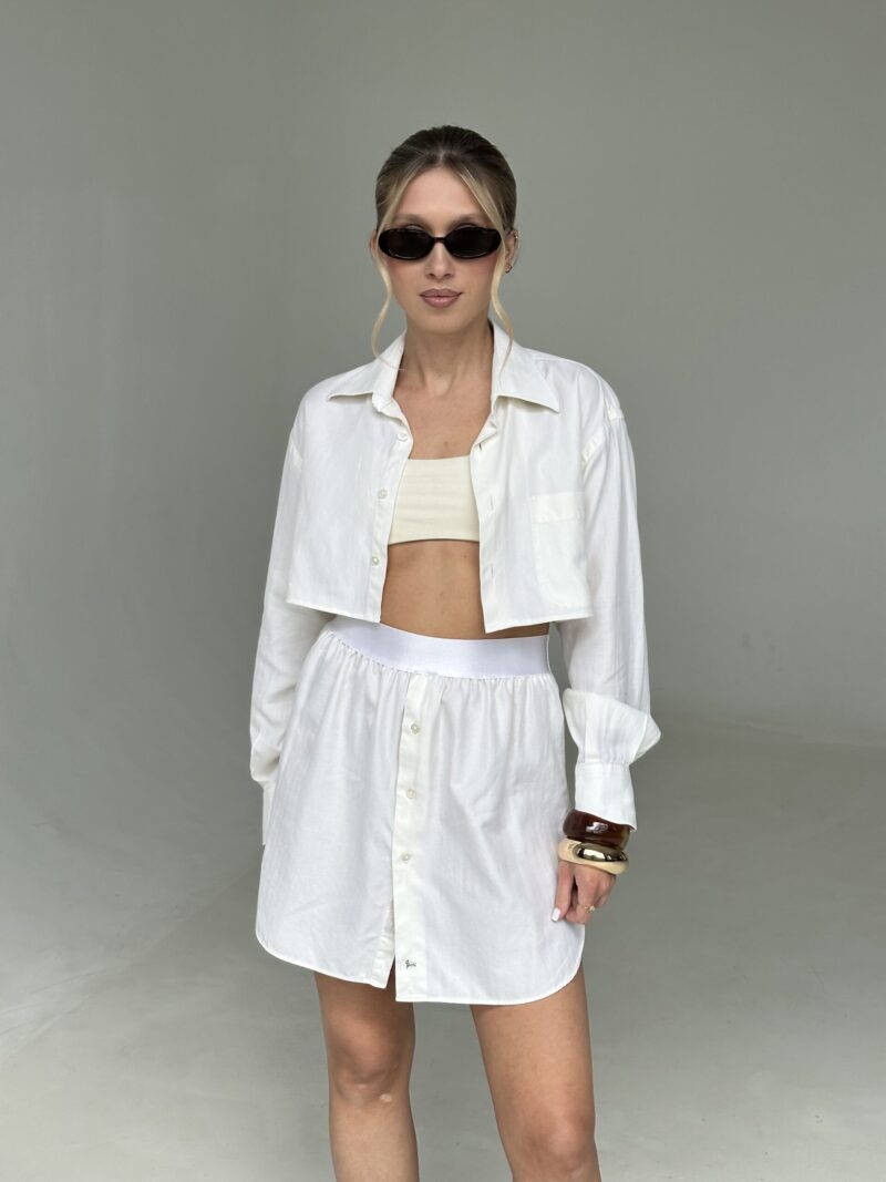 SET KOSZULOWY W KOLORZE MASEŁKOWYM