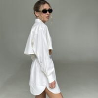 SET KOSZULOWY W KOLORZE MASEŁKOWYM