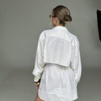 SET KOSZULOWY W KOLORZE MASEŁKOWYM