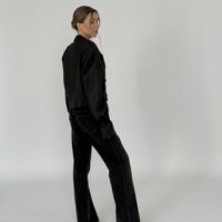 KRÓTKA GRAFITOWA DWURZĘDOWA MARYNARKA