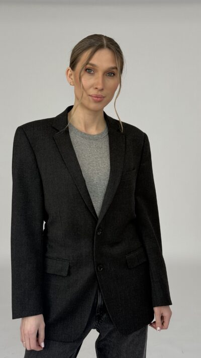 TALIOWANA GRAFITOWA MARYNARKA