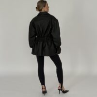 TALIOWANA CZARNA KURTKA ZE SKÓRY NATURALNEJ no2