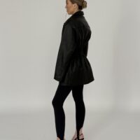 TALIOWANA CZARNA KURTKA ZE SKÓRY NATURALNEJ no3