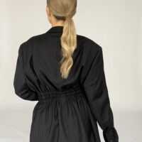 TALIOWANA WEŁNIANA CZARNA MARYNARKA no2