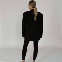 OVERSIZOWA WEŁNIANA CZARNA MARYNARKA no1