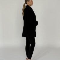 OVERSIZOWA WEŁNIANA CZARNA MARYNARKA no2